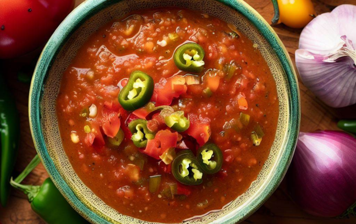 With the air fryer, you can achieve similar roasted flavors and charred notes, creating a delicious roasted tomato jalapeno onion salsa.