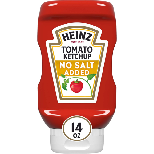 Heinz Tomato Ketchup with No Salt Added, 14 Ounce (Pack of 6)